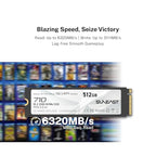 SUNEAST 512GB PCIe 4.0 NVMe Gen4x4 Gaming SSD