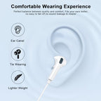 Belcompany Lightning Wired Earbuds for iPhone, MFi Certified