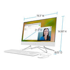 HP 22-dd0010 All-in-One Desktop AMD Athlon 256GB SSD White