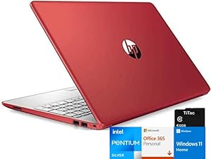HP Pavilion 15.6" Laptop - Pentium, 8GB RAM, 256GB SSD - Scarlet Red
