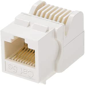 Monoprice 100310 Cat5E RJ45 Toolless Keystone Jack - White — main product image