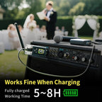 HHLPRO Wireless XLR Transmitter and Receiver System with Phantom Power