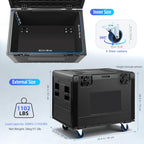 GALUBUBU 35-Inch Heavy-Duty Stackable ATA Rolling Road Case