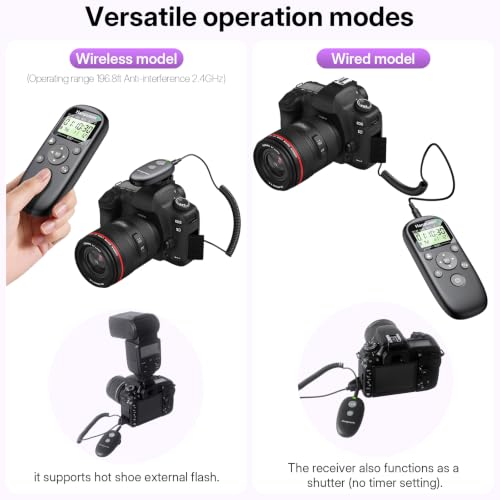 Hanpusen Rechargeable Wireless Timer Remote for Canon EOS — main product image