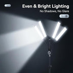 Fockety 4-Arm LED Video Light Kit with Tripod