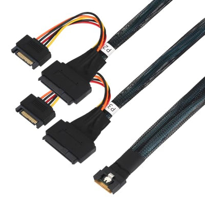 ST-JY SlimSAS SFF-8654 8i to Dual U.2 NVMe Cable