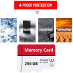 Rezhnzuqo 256GB microSD Card with Full-Size Adapter