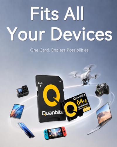 Quanbite 32GB Micro SDHC A1 Memory Card with SD Adapter