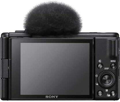 Sony ZV1F/B Vlogging Camera Black with Accessories Bundle