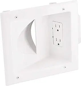 Monoprice 108475 Recessed Low Voltage Media Wall Plate — main product image