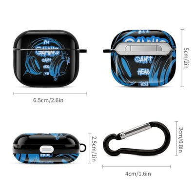 PGRZALRUQS Gaming-Print AirPods 3 Case with Keychain