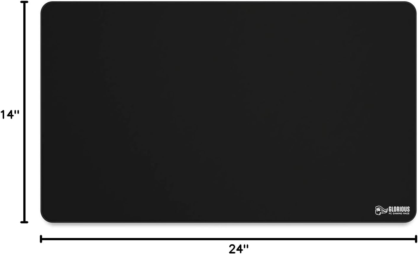 Glorious G-P XL Extended Gaming Mouse Mat Black Stitched