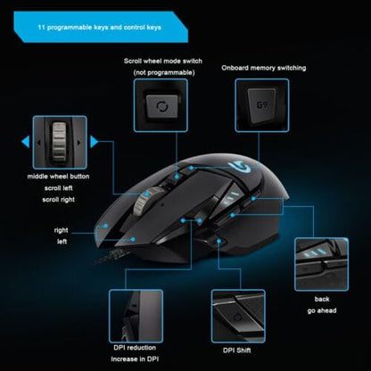 Logitech MR0076 G502 Hero Gaming Mouse