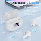 Fhumsh Bluetooth 5.4 Wireless Earbuds with LED Display