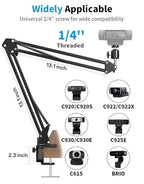 Etour 19-Inch Gooseneck Webcam Boom Arm Mount