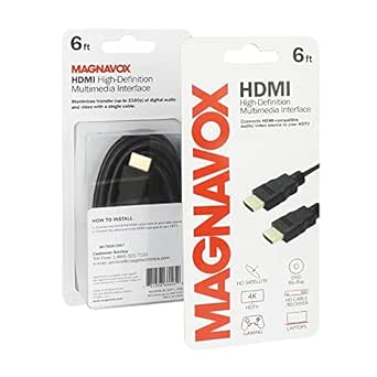 Magnavox ACMV3000B 6FT High Speed HDMI Cable — main product image