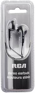 RCA HP156BK Stereo Earbuds with 13mm Drivers - Black
