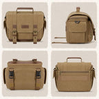 RAINSMORE Canvas Camera Sling Bag with Rain Cover