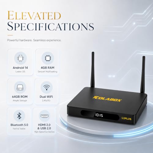 EliteFormulas Cola Box L2 Plus WiFi Streaming Media Box — main product image
