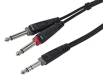 Monoprice 601053 1/4" TRS to Dual TS Insert Cable