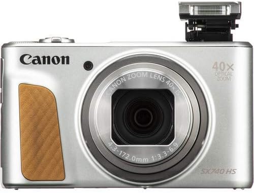 Canon SX740 HS Silver Digital Camera Bundle (Renewed)