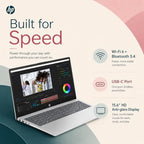 HP Ultrabook 16GB Intel N100 Everyday Laptop, Silver
