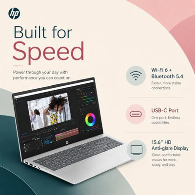 HP Ultrabook 16GB Intel N100 Everyday Laptop, Silver