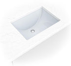 MSI 1813 White Rectangle Undermount Bathroom Sink