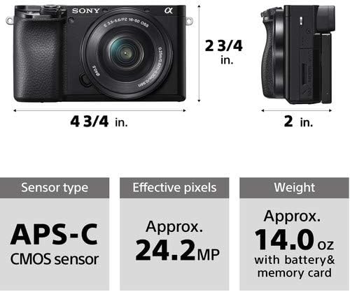 Sony ILCE6100Y/B Alpha A6100 Mirrorless Camera with 16-50mm and 55-210mm Lenses