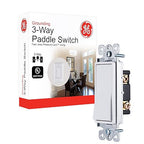 GE 18233 Paddle Rocker 3-Way Light Switch - White