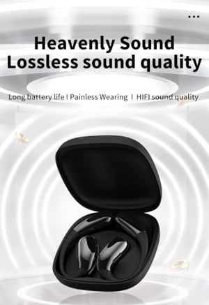 JENKRJOPV Open-Ear Bluetooth Headphones with Dual Dynamic Drivers