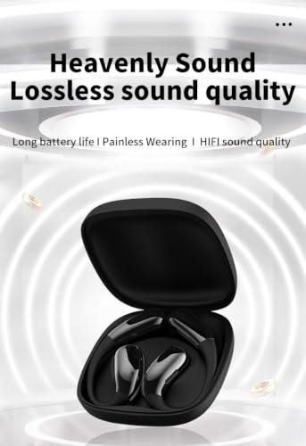 JENKRJOPV Open-Ear Bluetooth Headphones with Dual Dynamic Drivers