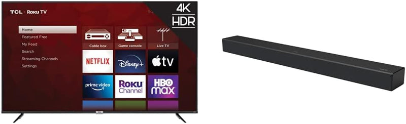 TCL 75S435 75-inch 4K Roku TV & Sound Bar Bundle — main product image