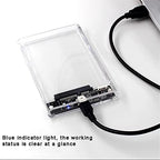ModFurne Transparent 2.5-Inch SATA to USB 3.0 Hard Drive Enclosure