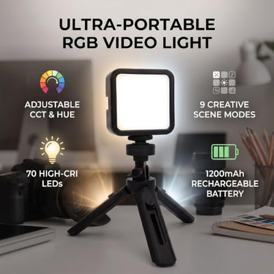 Yoidesu RGB Video Light with Cold Shoe Mount