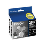 Epson T288120-D2 288 Black Ink Cartridge Dual Pack