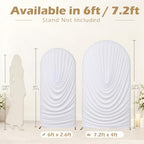 HANGING BULBS White Waterfall Draped Arch Backdrop Cover Set
