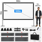 ZUVMITG 120-Inch Portable Freestanding Projector Screen