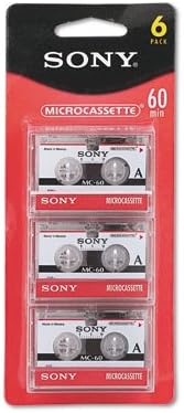 Sony MC60 Microcassette 6-Pack - Standard Recording Time