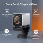 VBESTLIFE 4K Webcam with Phase Detection Autofocus