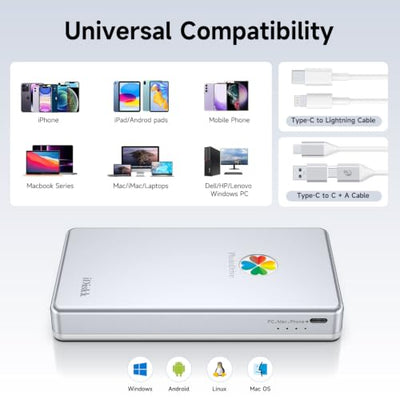 iDiskk 1TB Portable External Hard Drive for Phone and Computer