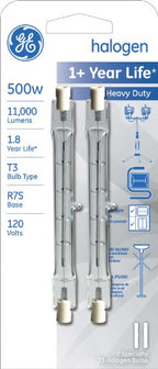 GE 97674 500-Watt Halogen T2.5 Specialty Bulb 2-Pack