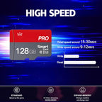 ZHSWEN 128GB Class 10 microSD Card with SD Adapter