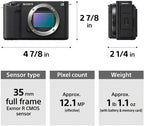 Sony ILCZVE1/W ZV-E1 Mirrorless Camera White Bundle