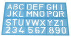 Westcott E-10600 00 Letters and Numbers Stencil - Assorted Colours