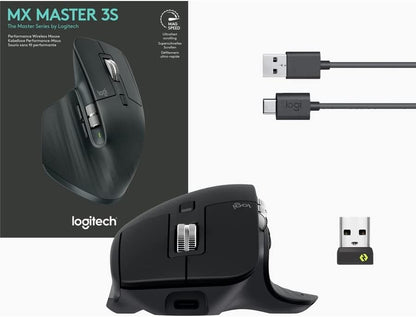 Logitech 910-006556 MX Master 3S Wireless Mouse Renewed