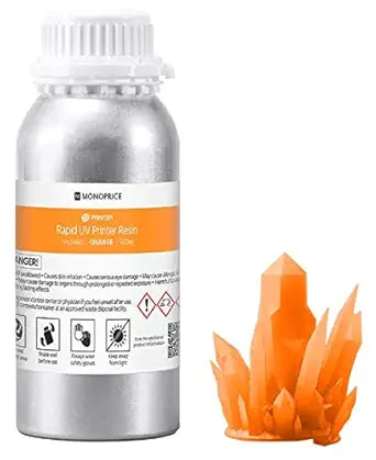 Monoprice 134600 Rapid UV 3D Printer Resin Orange