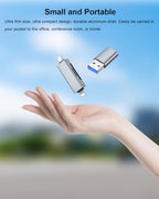 AreMe Lightning & USB-C Dual-Slot SD and MicroSD Card Reader