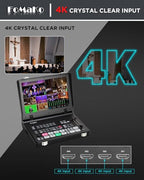 FoMaKo K630N 4K NDI PTZ Camera and Mixer Switcher Bundle