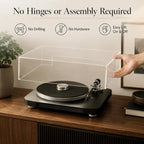 LUTQ Universal Acrylic Turntable Dust Cover with Nylon Sleeve